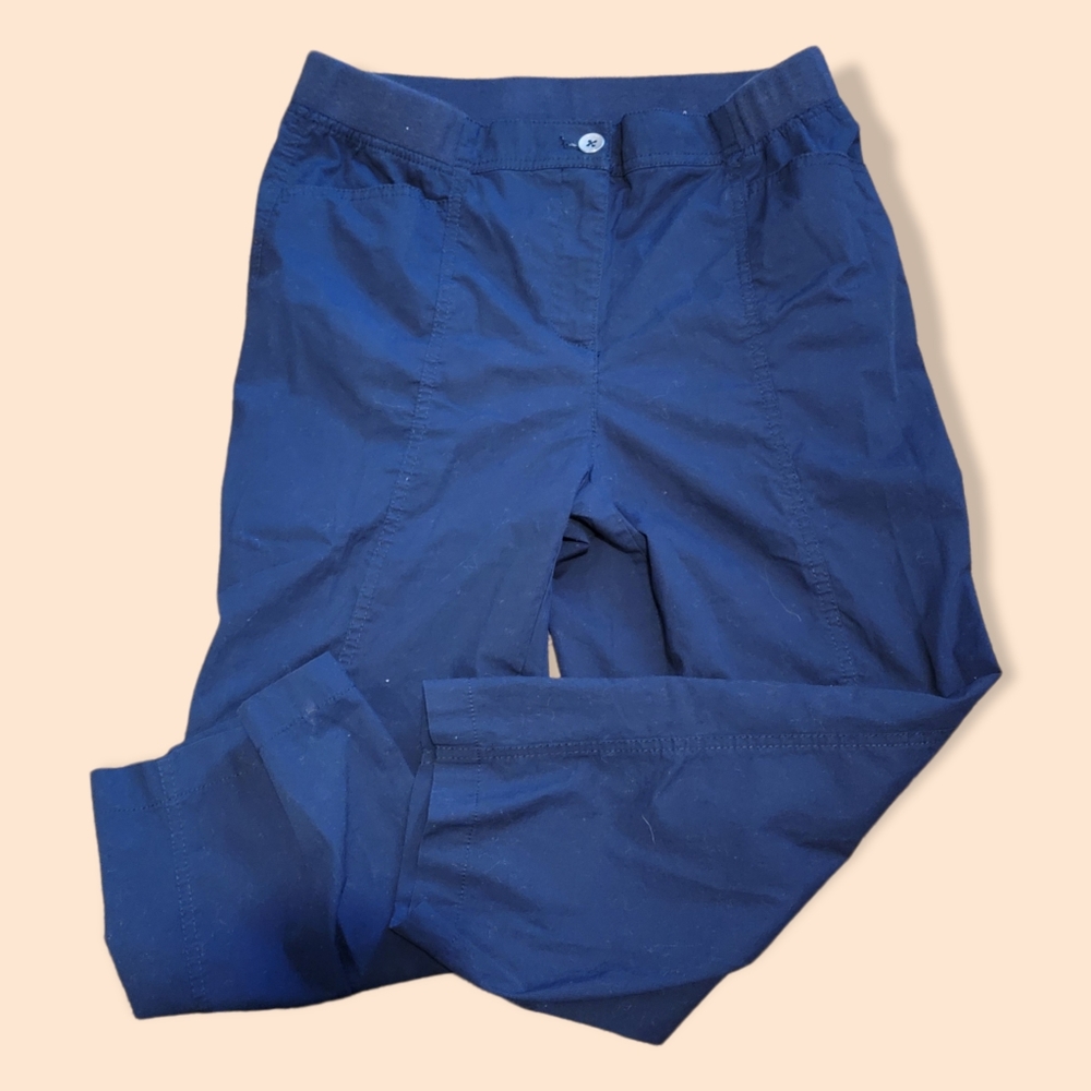 Chico's Dark Blue Cropped Capri Pants 0.5 / 6
